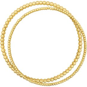 gorjana - Poppy Gold Bracelet Set - 18k Gold-Plated Brass - Luxurious and Durable Finish - Stackable for Dynamic Style - Perfect for Gifting