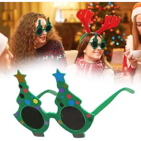 فن المهرج نظارات شجرة عيد الميلاد ، ونظائر الرعب Cosplay CoSplay Assume لإكسسوارات عيد الميلاد في عيد الميلاد Props Eyewear