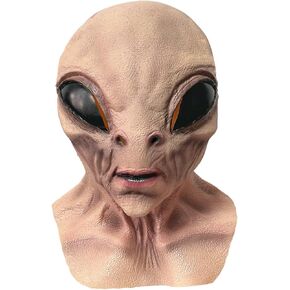 قناع أجنبي ، رعب UFO قناع الرأس لباس هالوين دعائم أزياء غطاء الرأس للبالغين - رمادي - رمادي