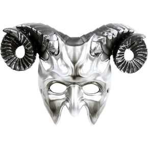 MCJC Devil Goat Horned Mask ، Halloween Cosplay Props ، Half Face Masquerade Mask ، 4 Colors