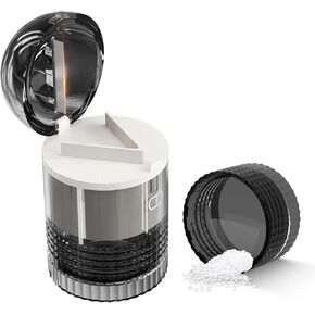 4-in-1 Pill Crusher and Pill Cutter,Pill Crusher Fine Powder,Pill Cutter for Small or Large Pills,Vitamins, Tablets, Stainless Steel Blade, Removable Drinking Cup