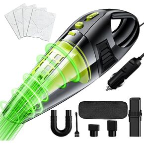 New Version Car Vacuum, Portable Car Vacuum Cleaner with Powerful Suction, DC 12V Power 16.4Ft Cord Wired Vacuum Cleaner, Essential Accessories for Men/Women