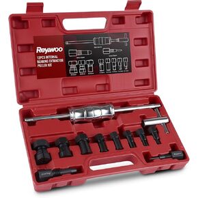 Blind Hole Collet Bearing Puller Set, Slide Hammer Bearing Puller Set with Expandable Collets 8-32mm, 12pcs Pilot Bearing Removal Tool Internal Bearing Extractor Puller Kit
