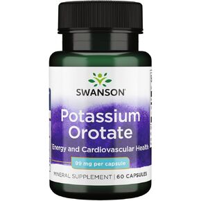 Swanson Potassium Orotate 99 Milligrams 60 Capsules