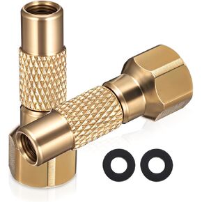 Air Chuck Screw on Tire Air Chuck 2 PCS Heavy Duty Car Tire Twist-on Air Chuck Brass Tire Air Chuck Bore Air Chuck for Tire Inflator Gauge Compressor Accessories