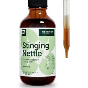 Stinging Nettle Leaf and Root 4 fl oz Liquid Extract - Natural Urinary & Kidney Support for Man and Woman - Organic Urtica Dioica - High Potency Herbal Supplement