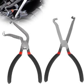 Electrical Disconnect Pliers,Electrical Connector Pliers for Cars, Fuel Line Petrol Clip Pipe & Automotive Hose Disconnect Tools,Alloy Steel Straight+60°Angled Jaw for Push Tab Style Plugs