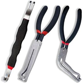 3-Piece 37960,37980 Electrical Disconnect Pliers for Cars, 13120 Electrical Connector Separator, Automotive Electrical Plug Disconnect Tools, Fuel Line Petrol Clip Pipe Pliers Set