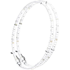 17" Super Bright Double Row Pure White Wheel Light Accessories, Wheel Ring Lights with Turn & Braking Signal Compatible with Various Trucks SUV Car（2PCS）