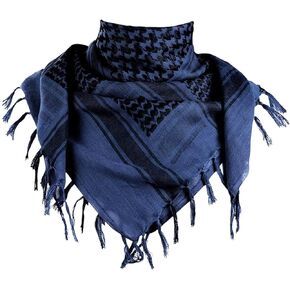 Scarf Military Shemagh Arab Tactical Desert Keffiyeh Windproof Wrap Muslim Hijab with Tassel 43x43 inch