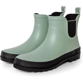 Shedrain Systlish Women's Chelsea Rain Boots-أحذية مطاطية قصيرة للماء ، قلة وغير قابلة للانزلاق للحديقة والمدينة والهواء الطلق