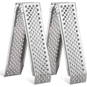 FACHNUO Aluminum Truck Ramps (2PC), 880lbs Capacity – Heavy Duty Loading Ramp for Pickup Trucks, Motorcycles, Dirt Bikes, ATVs, UTVs, Lawn Mowers, Golf Carts, Trailers – 63''L x 8.5''W Tailgate Ramp