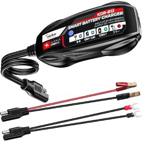 يمكن شحن شاحن البطارية الذكي KDR-B12 للدراجات النارية ، إدخال USB ، 12 فولت ، 2 A ، وظيفة شحن الصيانة ، حتى في البيئات بدون منفذ