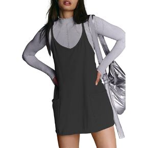 LOZ Women Summer Mini Romper Dress Workout Tennis Active Sports Athleisure Outfits Built in Shorts Trendy Vacation Clothes
