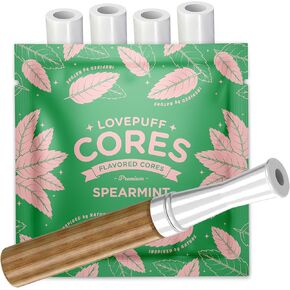 Combo Pack - Replacement Premium Wooden Air Inhaler Stick with 4 Natural Spearmint for Healthier Choices