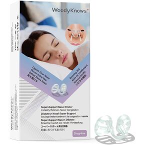 WoodyKnows Super-Support Nasal Dilator, Improves Sleep and Sports Airflow, Nasal Congestion and Nose-Related snoring aid (Trial XS/S/M/L)