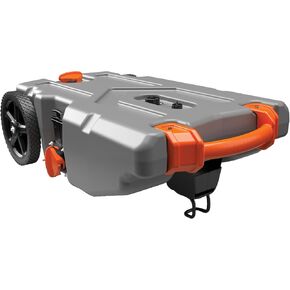 Camco Rhino 15-Gallon Portable RV Tote Tank - Features Large Heavy-Duty No-Flat Wheels & Low Drain Hole - Includes Removable Steel Tow Adapter, 3’ Sewer Hose & More RV Accessories (39000)