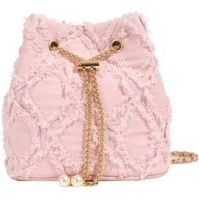 Small Denim Bucket Bag, Jean Purses for Women Denim Crossbody Bags Hobo Bag Drawstring Handbag