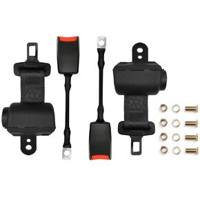 Two Pack Retractable Golf Cart Seat Belts Kit, Suitable for EZGO, Yamaha, UTV & Most Golf Kart (Set of 2)