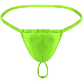Men's Open Front O-ring Underwear Bulge Enhancing Thongs Breathable Butt-Flaunting Jockstrap Bikini Panties
