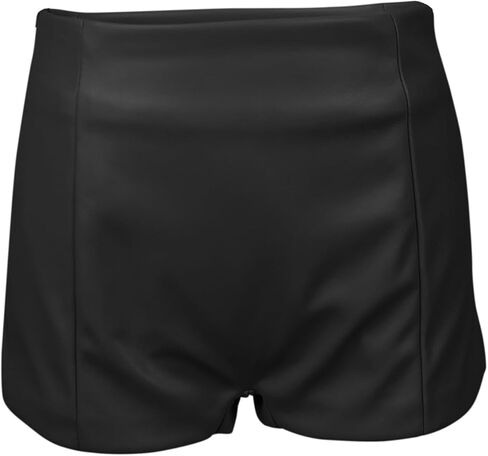 Fallorchid Girl's Faux Leather Shorts Fashion Skinny Shorts Mini Pants in Saudi Arabia