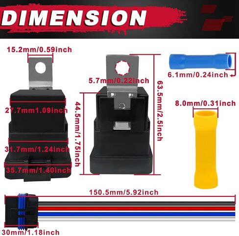 2pcs ترحيل LED الإلكترونية LED 3 دبوس 12.8V 0.1W-150W C/M إشارة بدوره لطفلة تعديل Flasher CF-13 ترحيل مع الأسلاك الطرفية 18AWG 6.3 غمد لشاحنة السيارة شاحنة شاحنة السيارة in Kuwait