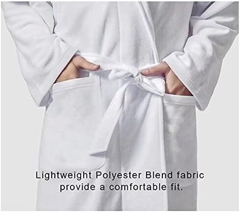 AFPANQZ Men's Bathrobe Big and Tall Full Length Sleepwear Long Sleeve Lightweight Pajama Shawl Robe with Pockets Nightgown in Saudi Arabia