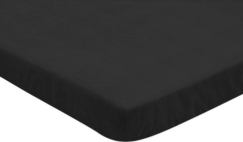 Fitted Crib Sheet for Paris Baby or Toddler Bedding by Sweet Jojo Designs - Black and White Stripe in Saudi Arabia