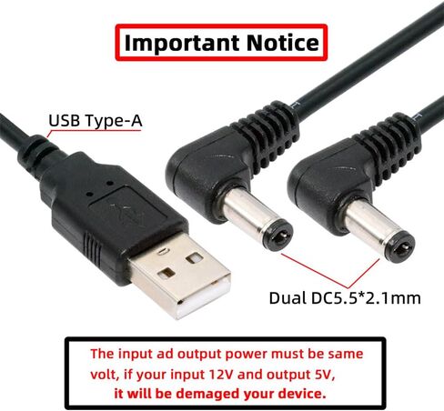 NFHK USB 2.0 A Type Male to 5.5 x 2.5mm DC 5V Power Plug Barrel Connector Charge Cable 80cm in Saudi Arabia