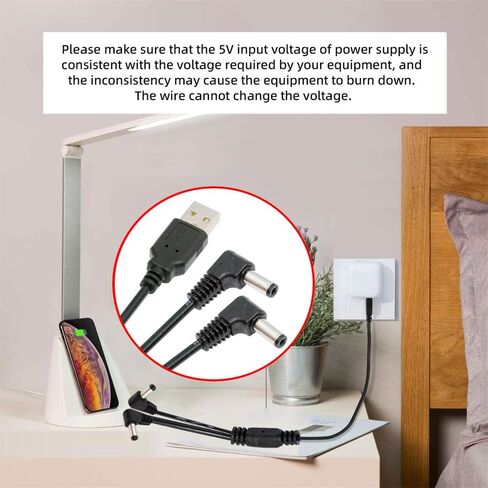 NFHK USB 2.0 A Type Male to 5.5 x 2.5mm DC 5V Power Plug Barrel Connector Charge Cable 80cm in Saudi Arabia