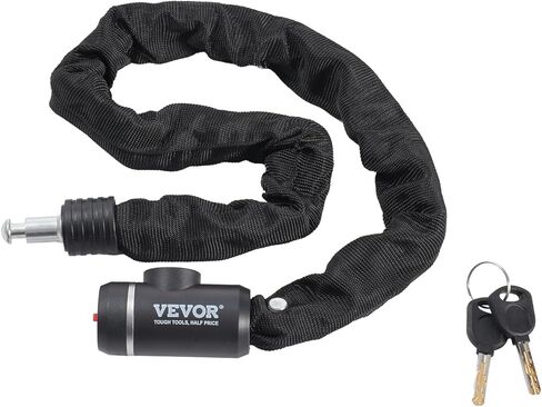 VEVOR Bike Chain Lock, 3.28 Ft Bicycle Chain Lock with 4 Keys, Heavy Duty Metal Steel Anti-Theft High Security Bike Locks, Perfect for Bike, Motorcycle, Scooter, Bicycle, Door, Fence or Gate, 14mm in Saudi Arabia