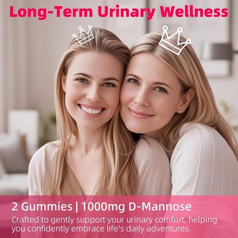 D-Mannose Gummies 2000mg with Cranberry 500mg & Hibiscus - D Mannose Supplements for Women - Liver, Bladder Flush & Urinary Tract Cleanse Health Supplement, 60 Counts in Saudi Arabia