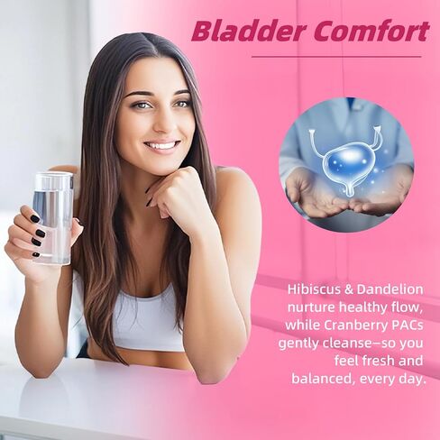 D-Mannose Gummies 2000mg with Cranberry 500mg & Hibiscus - D Mannose Supplements for Women - Liver, Bladder Flush & Urinary Tract Cleanse Health Supplement, 60 Counts in Saudi Arabia