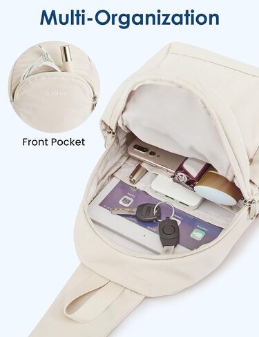 G4Free Crossbody Bag for Women Casual Sling Backpack Fashionable Shoulder Chest Fanny Packs Beige in Saudi Arabia