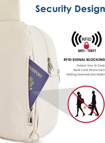 G4Free Crossbody Bag for Women Casual Sling Backpack Fashionable Shoulder Chest Fanny Packs Beige in Saudi Arabia