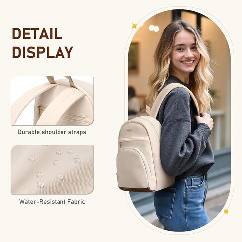 TENSTAR Mini Backpack for Women Stylish Convertible Back Pack Purse, Light Weight Daypack Purses Daily Backpack Cute Bookbag for College Travel, Apricot in Kuwait