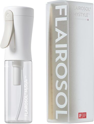 FLAIROSOL MyStyle, Spray Bottle for Hair - Small Travel Spray Bottle, Ultra Fine Continuous Water Mist for Face, Hairstyling, Salon, Cleaning, Beauty, Toners, Hydration & Makeup, 3.04oz / 90ml, White in Saudi Arabia