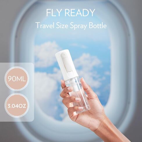 FLAIROSOL MyStyle, Spray Bottle for Hair - Small Travel Spray Bottle, Ultra Fine Continuous Water Mist for Face, Hairstyling, Salon, Cleaning, Beauty, Toners, Hydration & Makeup, 3.04oz / 90ml, White in Saudi Arabia