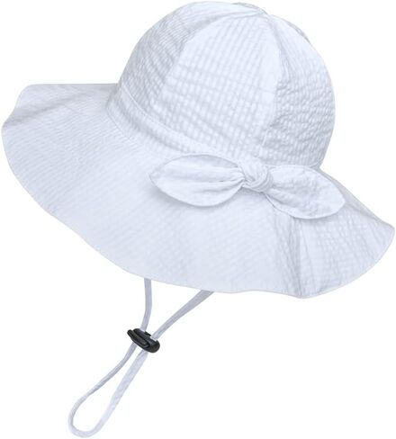 Toddler Kids Baby Girl Sun Hat Floppy Cotton Summer Hat 50+ SPF Protective in Saudi Arabia