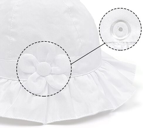 طفل طفل طفلة طفلة شمس قبعة مرنة القطن الصيف قبعة 50+ spf واقية in Kuwait