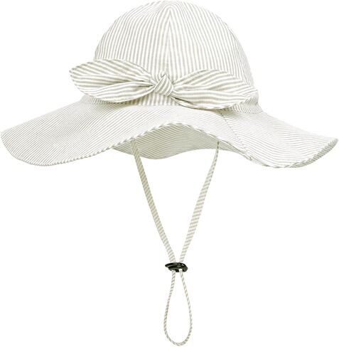 Toddler Kids Baby Girl Sun Hat Floppy Cotton Summer Hat 50+ SPF Protective in Kuwait