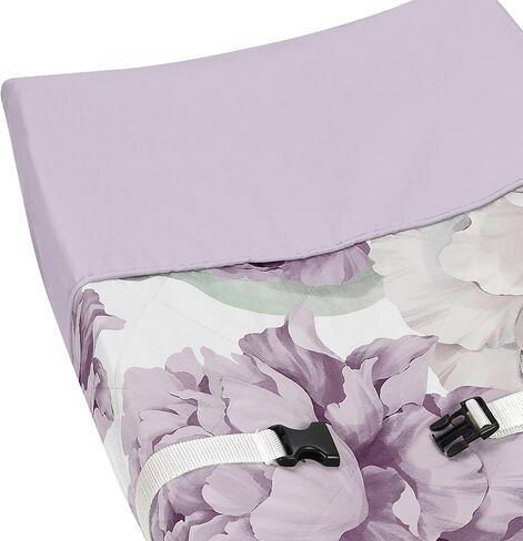Sweet Jojo Designs Navy Blue and Pink Watercolor Floral Girl Baby Nursery Changing Pad Cover - Blush, Green and White Shabby Chic Rose Flower Polka Dot in Saudi Arabia