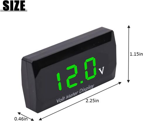 Mandark Digital Voltmeter DC 4-28V ، 2PCS مقاوم للماء 12 فولت متر الجهد LED ، شاشة طاقة الطاقة التلقائية مع عرض LED ، مقياس بطارية الصوت العالمي للدراجة النارية ، سيارات الدفع الرباعي ، القافلة (الأزرق) in Saudi Arabia