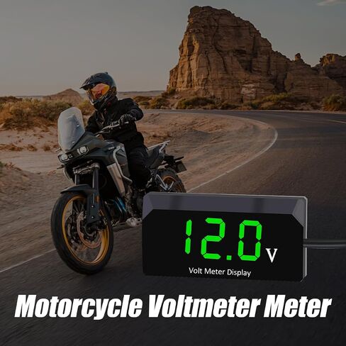 Mandark Digital Voltmeter DC 4-28V ، 2PCS مقاوم للماء 12 فولت متر الجهد LED ، شاشة طاقة الطاقة التلقائية مع عرض LED ، مقياس بطارية الصوت العالمي للدراجة النارية ، سيارات الدفع الرباعي ، القافلة (الأزرق) in Saudi Arabia