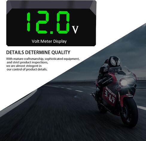 Mandark Digital Voltmeter DC 4-28V ، 2PCS مقاوم للماء 12 فولت متر الجهد LED ، شاشة طاقة الطاقة التلقائية مع عرض LED ، مقياس بطارية الصوت العالمي للدراجة النارية ، سيارات الدفع الرباعي ، القافلة (الأزرق) in Saudi Arabia
