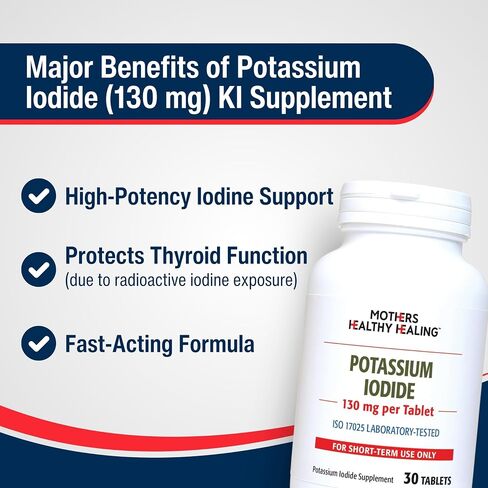 Potassium Iodide Tablet | 130 mg KI Supplement | 30 Tablets in Saudi Arabia
