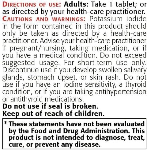 Potassium Iodide Tablet | 130 mg KI Supplement | 30 Tablets in Saudi Arabia