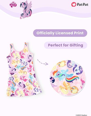My Little Pony Girls Dress, Unicorn & Rainbow Print Sleeveless Casual Style Summer Sundress, Party & Playdate Outfit A-Line in Saudi Arabia