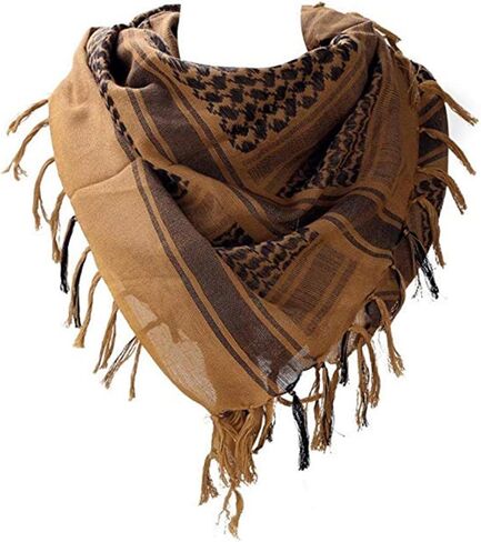 Scarf Military Shemagh Arab Tactical Desert Keffiyeh Windproof Wrap Muslim Hijab with Tassel 43x43 inch in Saudi Arabia