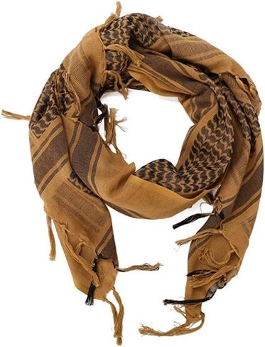 Scarf Military Shemagh Arab Tactical Desert Keffiyeh Windproof Wrap Muslim Hijab with Tassel 43x43 inch in Saudi Arabia